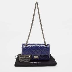 Chanel Purple Quilted Patent Leather Mini Reissue 2.55 Flap Bag