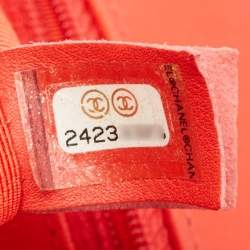 Pre Owned Chanel Red Quilted Leather New Medium Boy Bag