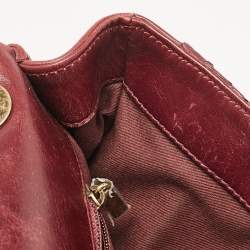 Chanel Burgundy Quilted Aged Leather and Python Large Urban Mix Flap Bag