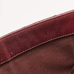 Chanel Burgundy Quilted Aged Leather and Python Large Urban Mix Flap Bag