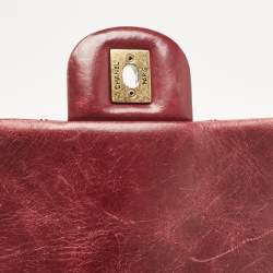 Chanel Burgundy Quilted Aged Leather and Python Large Urban Mix Flap Bag