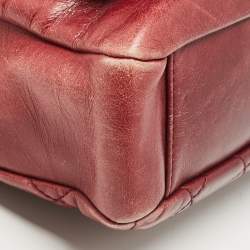 Chanel Burgundy Quilted Aged Leather and Python Large Urban Mix Flap Bag