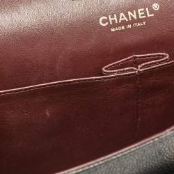 Chanel Black Caviar Leather Jumbo Classic Double Flap Bag