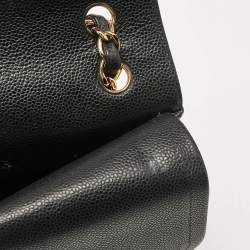 Chanel Black Caviar Leather Jumbo Classic Double Flap Bag