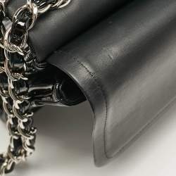 Chanel Black Quilted Patent Leather Jumbo Classic Double Flap Bag