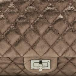Chanel Metallic Quilted Aged Leather Reissue 2.55 Classic 225 Flap Bag