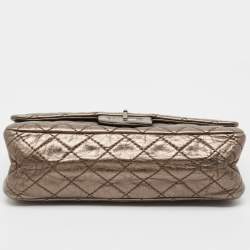 Chanel Metallic Quilted Aged Leather Reissue 2.55 Classic 225 Flap Bag