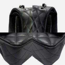 Chanel Black Leather Jumbo Classic Double Flap Shoulder Bag