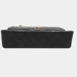 Chanel Black Lambskin Leather Limited Edition Medium Classic Double Flap Bag