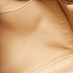 Pre Owned Chanel Bronze Leather Luxe Ligne Accordion Flap Bag