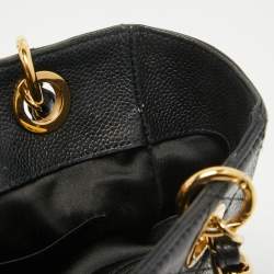 Chanel Black Quilted Caviar Leather Petite Shopper Tote