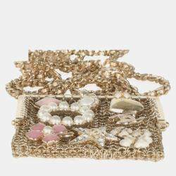 Chanel Gold Metal Chain Embellished Mini Frame Pouch