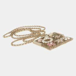 Chanel Gold Metal Chain Embellished Mini Frame Pouch