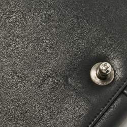 Pre Owned Chanel Black Quilted Leather New Medium Boy Bag