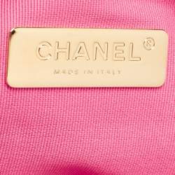 Pre Owned Chanel Pink Quilted Leather Small 19 Flap Bag