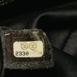 Pre Owned حقيبة شانيل كلاسيك جلد أسود مبطن صغيرة بقلاب مزدوج