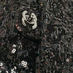 Pre Owned حقيبة شانيل كلاسيك جلد أسود مبطن صغيرة بقلاب مزدوج