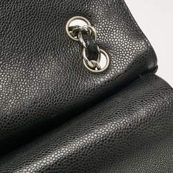 Chanel Black Caviar Leather Maxi Classic Double Flap Bag