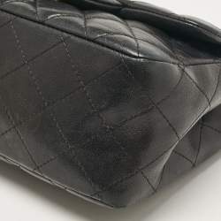 Pre Owned Chanel Black Quilted Leather Mini Classic Flap Bag