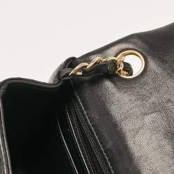 Pre Owned Chanel Black Quilted Leather Mini Classic Flap Bag