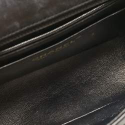 Pre Owned Chanel Black Quilted Leather Mini Classic Flap Bag