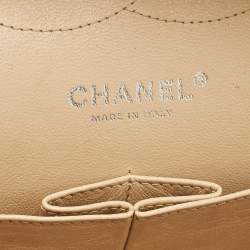 Chanel Beige Quilted Leather Jumbo Classic Double Flap Bag