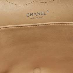 Chanel Beige Quilted Leather Jumbo Classic Double Flap Bag