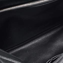 Pre Owned Chanel Black/Green Quilted Caviar Leather and Lizard Large Coco Top Handle Bag