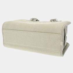 Chanel Grey Canvas Deauville Bowling Bag
