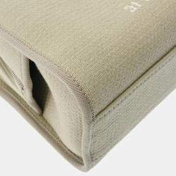 Chanel Grey Canvas Deauville Bowling Bag