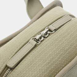 Chanel Grey Canvas Deauville Bowling Bag