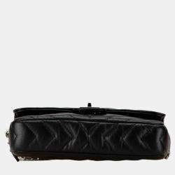 Chanel Black Lambskin Chevron V-stitch Chain Shoulder Bag