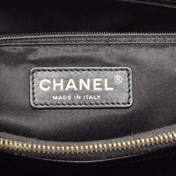 Pre Owned Chanel Black Quilted Caviar Leather Grand Shopper Tote