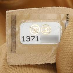 Pre Owned Chanel Gold Quilted Sequins Half Moon Clutch