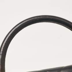 Chanel Black Chevron Leather Leather Small Coco Top Handle Bag