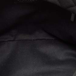 Pre Owned Chanel Black Quilted Matte Caviar Leather Lady Pearly Tote