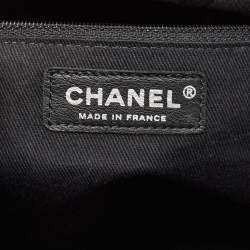 Pre Owned Chanel Black Quilted Matte Caviar Leather Lady Pearly Tote