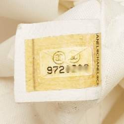 Pre Owned Chanel White Caviar Leather CC Tote