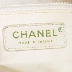 Pre Owned Chanel White Caviar Leather CC Tote