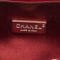 Chanel Red Quilted Leather Chain Around Clutch Bag