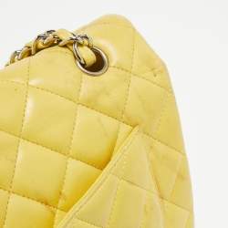 Chanel Yellow Quilted Leather Maxi Classic Single Flap Bag