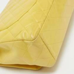Chanel Yellow Quilted Leather Maxi Classic Single Flap Bag