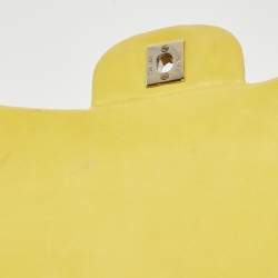 Chanel Yellow Quilted Leather Maxi Classic Single Flap Bag