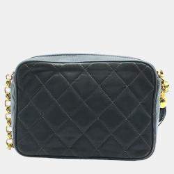 Chanel Gray Based CC Mark Single Chain Shoulder Bag