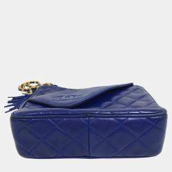 Chanel blue CC Mark CC shawl Shoulder Bag