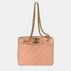Pre Owned Chanel pink CC Mark Bag Chain bag