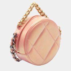 Chanel Pink Lambskin Chanel 19 Matelasse Shoulder Bag