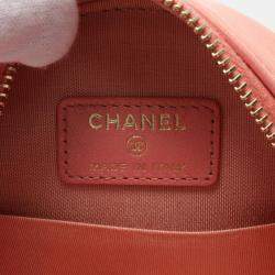 Chanel Pink Lambskin Chanel 19 Matelasse Shoulder Bag