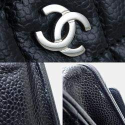 Chanel Black Caviar Skin Classic Chain Wallet