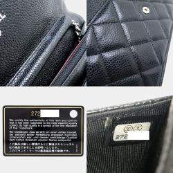 Chanel Black Caviar Skin Classic Chain Wallet